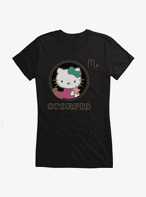 Hello Kitty Star Sign Scorpio Stencil Girls T-Shirt