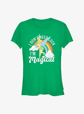 Disney Peter Pan Tinker Bell Don't Need Luck Girls T-Shirt