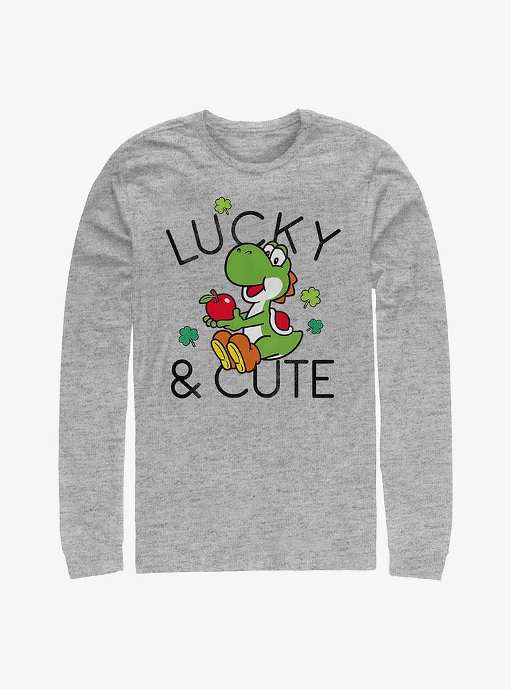 Nintendo Super Mario Lucky And Cute Yoshi Long-Sleeve T-Shirt