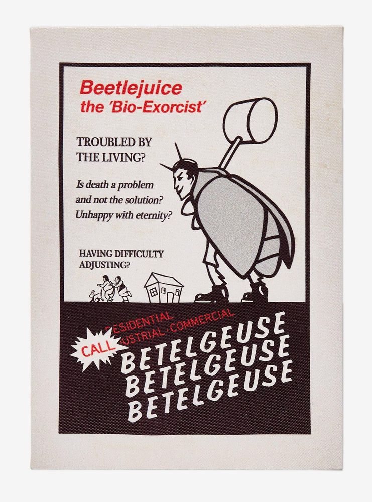 Beetlejuice Vintage News Ad Canvas Wall Art
