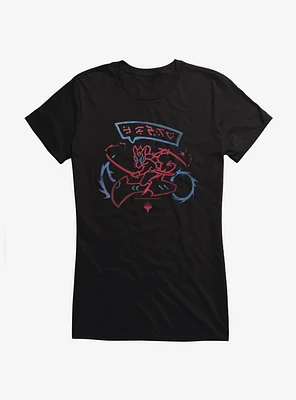 Magic The Gathering Rat Ninja Biker Logo Girls T-Shirt