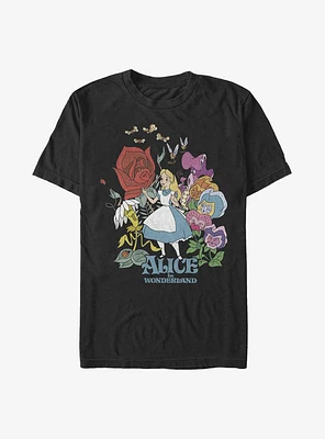 Extra Soft Disney Alice Wonderland Flower Love T-Shirt