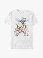 Extra Soft Disney Kingdom Hearts Group The Clouds T-Shirt