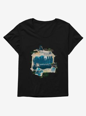 Harry Potter The Forbidden Forest Scrapbook Womens T-Shirt Plus