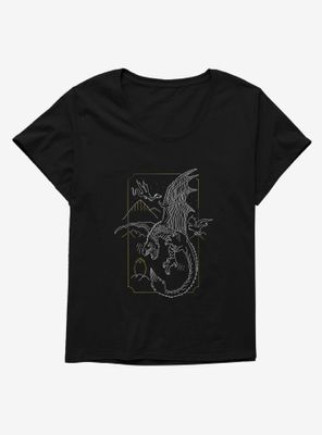 Harry Potter Dragons Simple Womens T-Shirt Plus