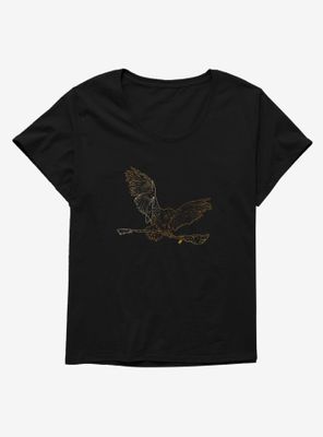 Harry Potter Hedwig Bringing Firebolt Womens T-Shirt Plus