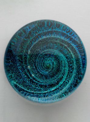 Glass Blue Swirl Galaxy Plug 2 Pack