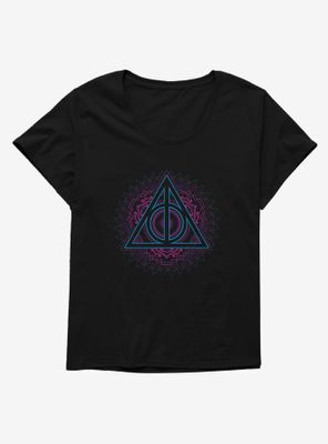 Harry Potter Psychadelic Deathly Hallows Womens T-Shirt Plus