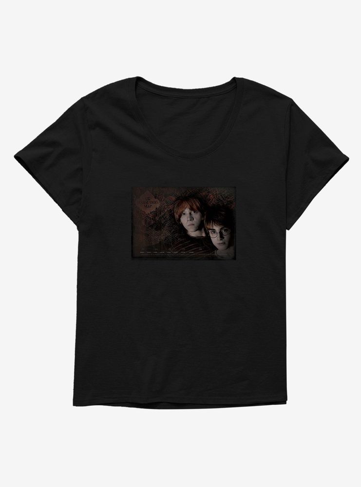 Harry Potter The Marauder's Map Overlay Womens T-Shirt Plus