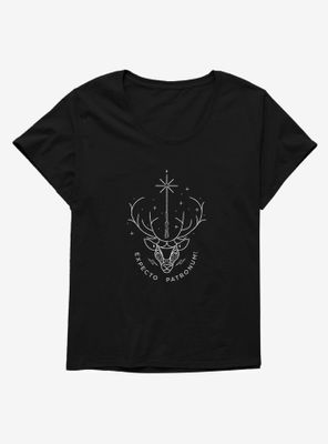 Harry Potter Expecto Patronum Simple Stag Womens T-Shirt Plus