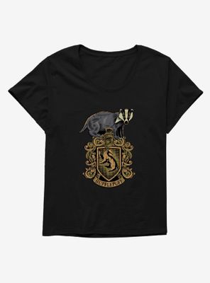 Harry Potter Hufflepuff Shield Womens T-Shirt Plus