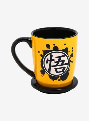 Dragon Ball Z Goku Ink Blot Mug With Coaster Lid