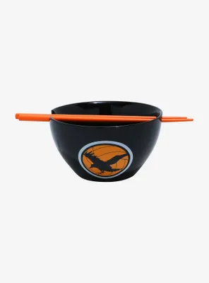 Haikyu!! Karasuno Crows Logo Ramen Bowl with Chopstick Set
