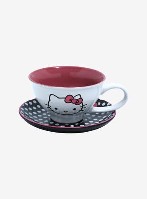 Sanrio Hello Kitty Polka Dot Teacup & Saucer