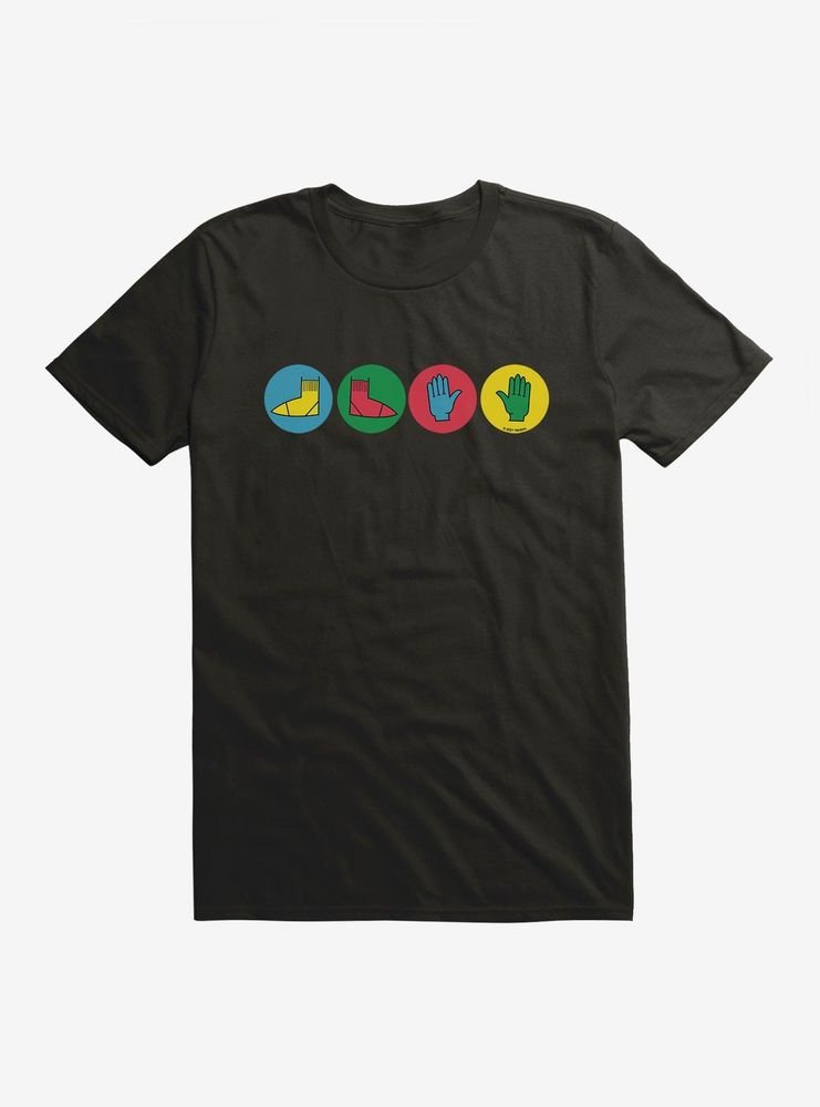 Twister Board Game Colorful Foot And Hand Instructions Logo T-Shirt