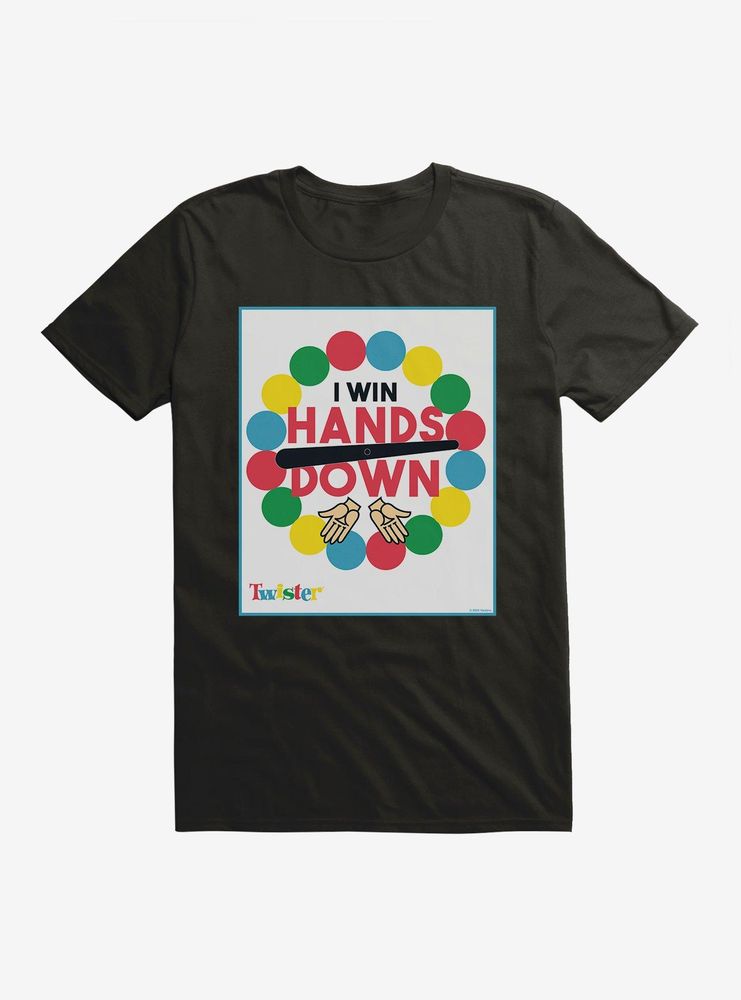 Twister Board Game I Win Hands Down Spinner Logo T-Shirt