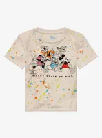 Disney Mickey and Friends Paint Splatter Group Portrait Toddler T-Shirt - BoxLunch Exclusive
