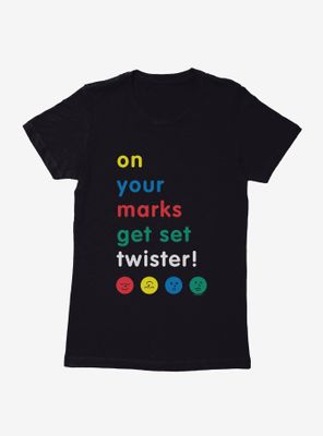 Twister Classic Board Game On You Marks Get Set Twister! Womens T-Shirt