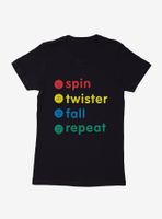 Twister Classic Board Game Spin Fall Repeat Womens T-Shirt