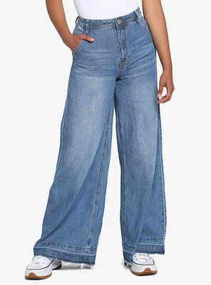 Light Wash Wide Leg Denim Pants
