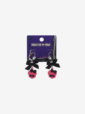 Monster High Skull Bow Hoop Earrings