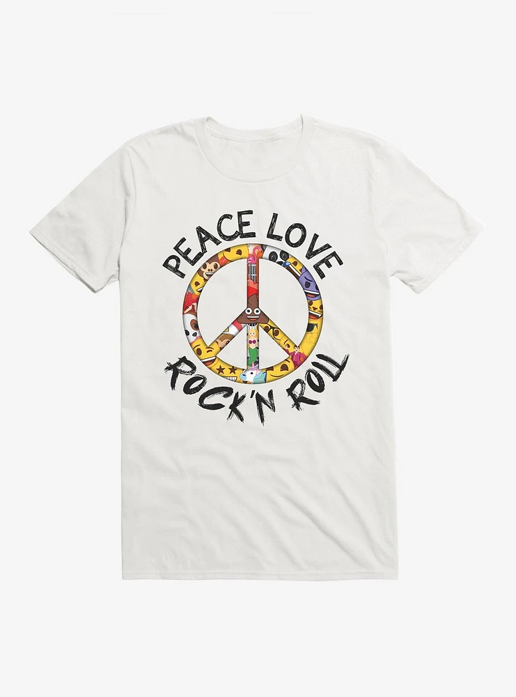 Emoji Peace Love Rock 'n' Roll T-Shirt