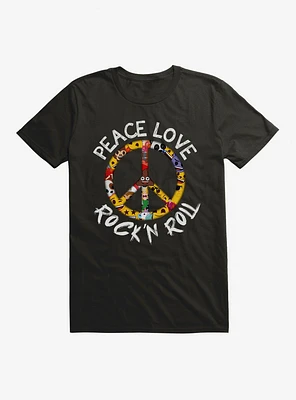Emoji Peace Love Rock 'n' Roll T-Shirt
