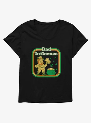 St. Patty's Bad Influence Leprechaun Girls T-Shirt Plus