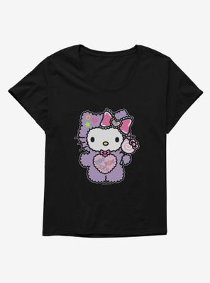 Hello Kitty Sugar Rush Fuzzy Lollipop Womens T-Shirt Plus