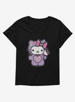 Hello Kitty Sugar Rush Fuzzy Lollipop Womens T-Shirt Plus