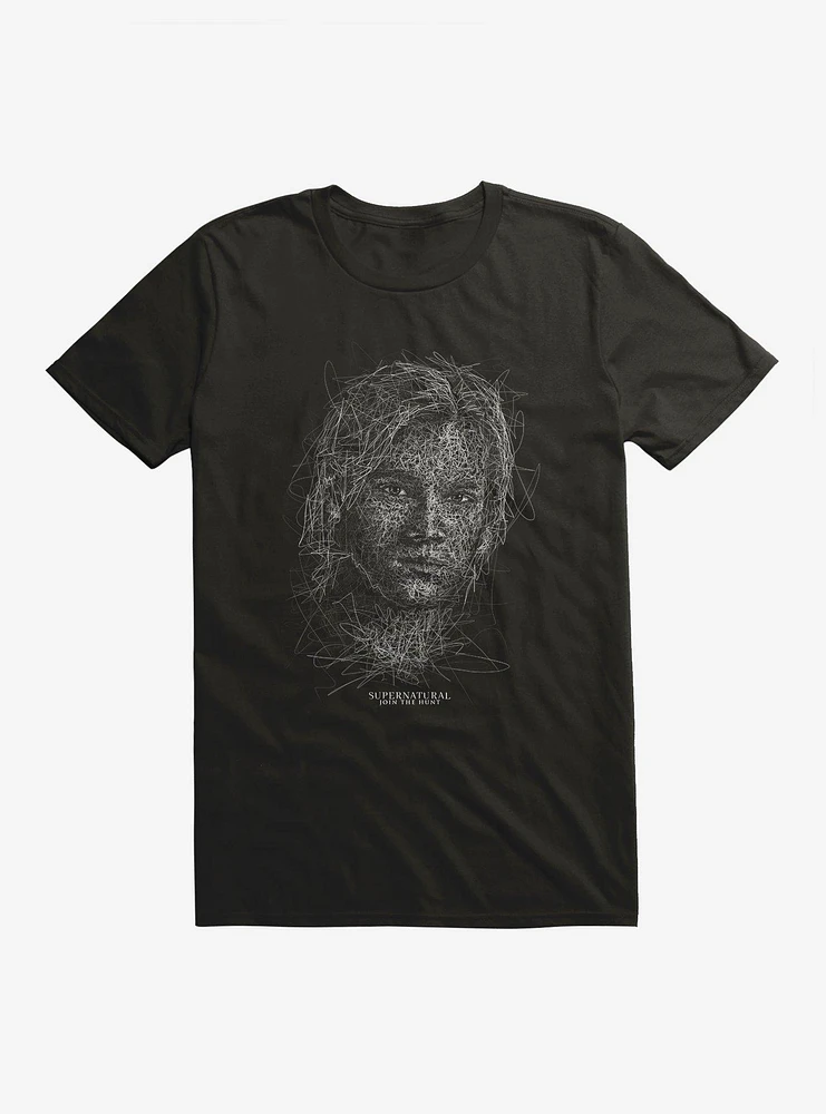 Supernatural Sam Squiggle Sketch T-Shirt