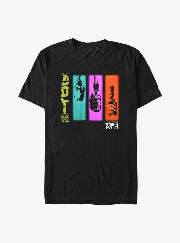 Cowboy Bebop Colorful Gun Sequence T-Shirt