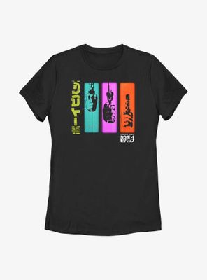 Cowboy Bebop Colorful Gun Sequence Womens T-Shirt