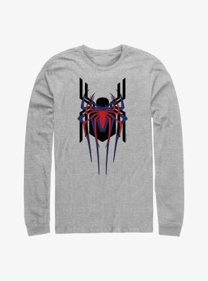 Marvel Spider-Man Triple Emblem Stacked Long-Sleeve T-Shirt