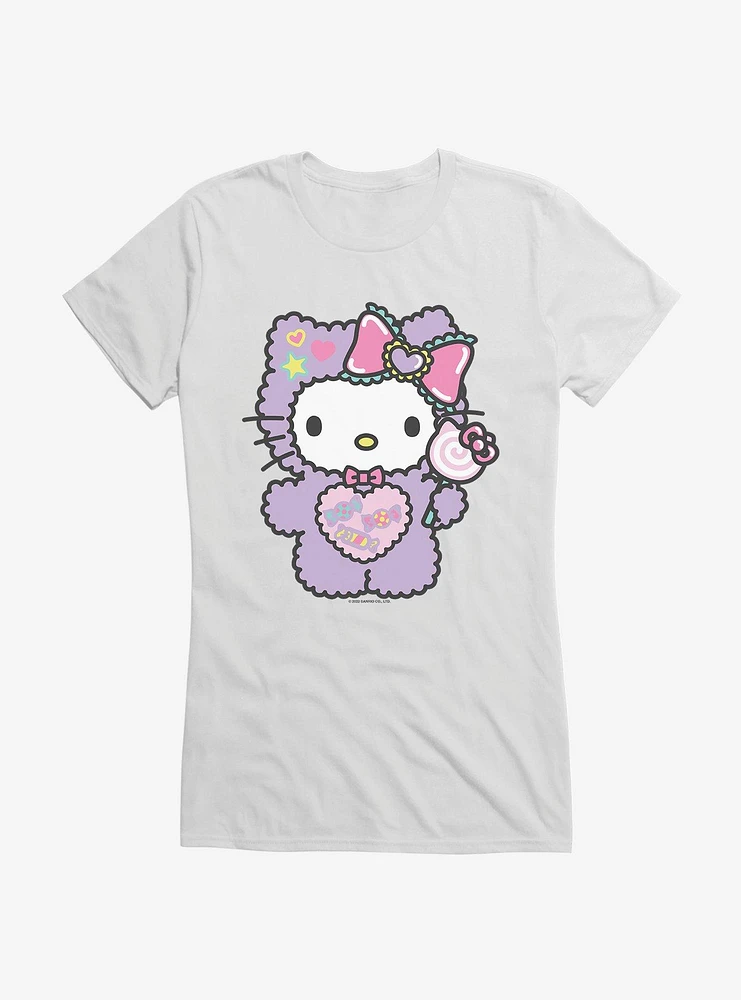 Hello Kitty Sugar Rush Fuzzy Lollipop Girls T-Shirt