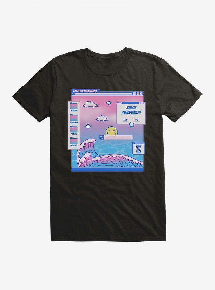 Vaporwave Save The Beaches T-Shirt