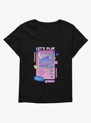 Vaporwave Let's Play Videogames Womens T-Shirt Plus