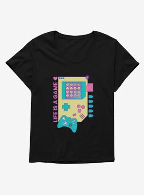 Vaporwave Life Is A Game Womens T-Shirt Plus