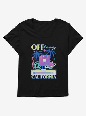Vaporwave Offline California Womens T-Shirt Plus