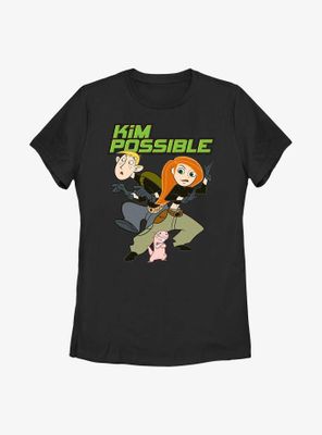 Disney Kim Possible Ron, Kim, & Rufus Womens T-Shirt