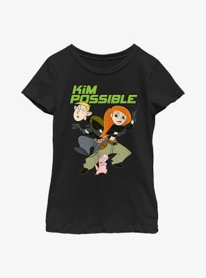 Disney Kim Possible Ron, Kim, & Rufus Youth Girls T-Shirt