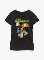 Disney Kim Possible Ron, Kim, & Rufus Youth Girls T-Shirt