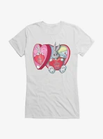 Looney Tunes Kinda Cute Valentine Bugs Bunny Girls T-Shirt