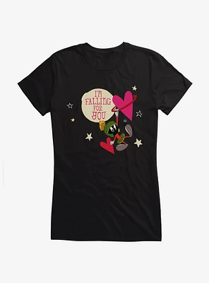 Looney Tunes Marvin The Martian Falling For You Girls T-Shirt