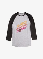 Cobra Kai Girl's A Natural Raglan