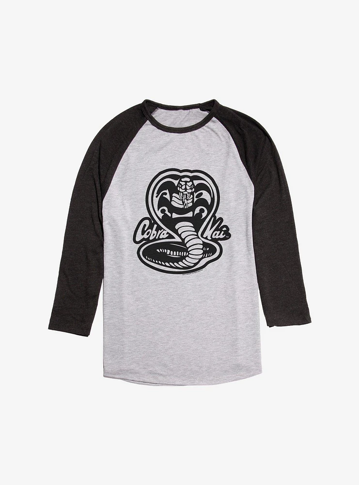 Cobra Kai Simple Snake Logo Raglan