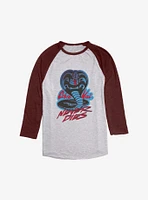 Cobra Kai Snake Logo Raglan