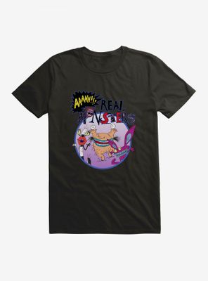 Aaahh!!! Real Monsters Group Circle Frame T-Shirt