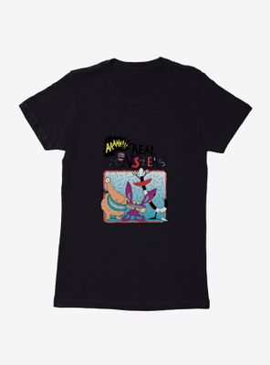 Aaahh!!! Real Monsters Group Pose Womens T-Shirt