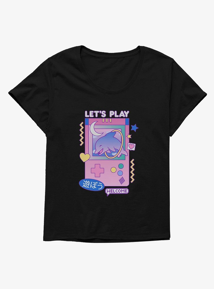 Vaporwave Let's Play Videogames Girls T-Shirt Plus